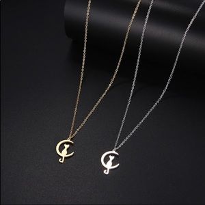 1LEFT! Too Cute Kitty Cat & Moon🌙 Pendant w/Neckl